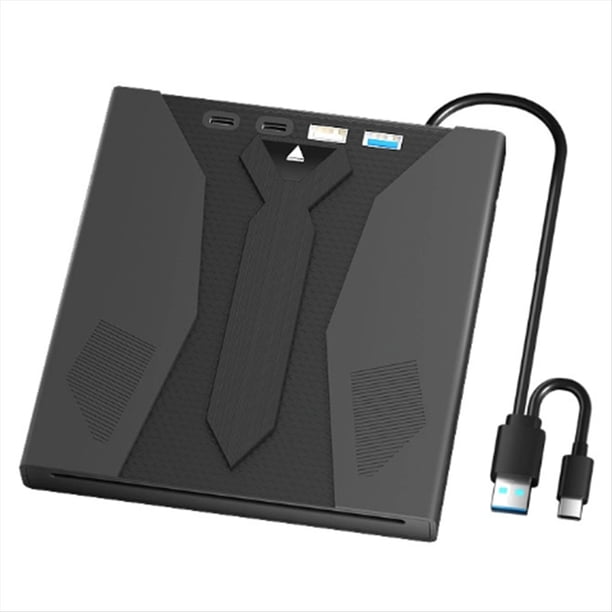 Unidad de CD/DVD Multifunción Externa USB 3.0 Tipo C 7 en 1, Reproductor Óptico y Grabador para PC y Portátil.