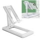 thumbnail image 1 of Soporte plegable para teléfono móvil, soporte ajustable para tableta y teléfono, soporte de escritorio manos libres, color blanco, 1 of 14