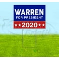 thumbnail image 1 of Warren For President 2020 (18" x 24") Yard Sign, Includes Metal Step Stake, 1 of 6