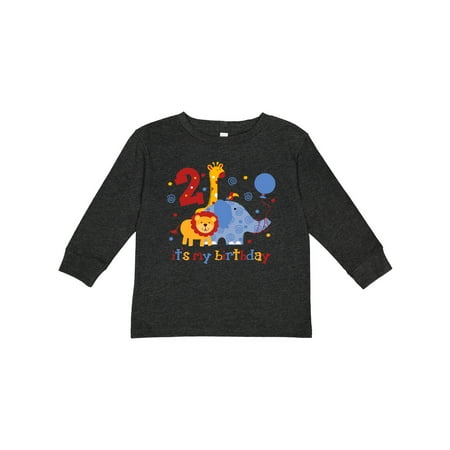 

Inktastic Safari 2nd Birthday Gift Toddler Boy or Toddler Girl Long Sleeve T-Shirt