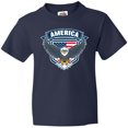 thumbnail image 3 of Inktastic America with Eagle Shield and Banner Youth T-Shirt, 3 of 5