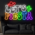 thumbnail image 4 of Craftnamesign Let's Fiesta Neon Sign, Happy Cinco De Mayo Wall Art, Fiesta Wall Decor, 4 of 5