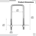 thumbnail image 4 of 4Pcs Square U-Bolts, Stainless Steel Bend U Bolts with Nuts and Frame Plates for Automobiles Trailers, Ski Boats, Sailboat Trailers, 4 of 5