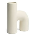 thumbnail image 1 of Villa Moda Lila Abstract Sculptural Decorative Modern Vase, White, 1 of 7