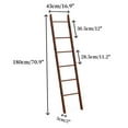 thumbnail image 6 of BAMBANG 6-Tier Blanket Ladder - Wall Leaning Decorative Ladder Storage for Blankets, Quilts & Towels, Rustic Farmhouse Decor Ladder for Living Room Bedroom Bathroom, Brown, 6 of 7