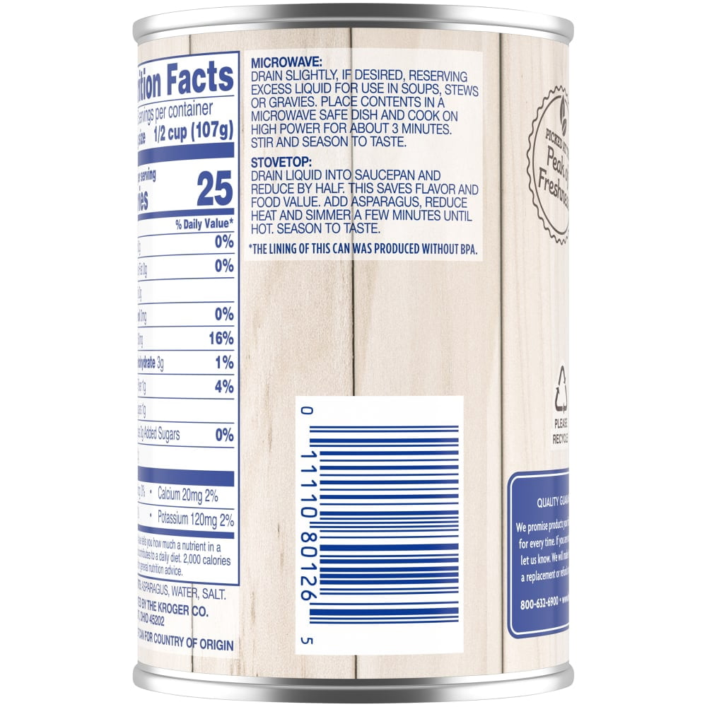 Kroger Cut Asparagus Spears 14.5 oz - 5 Pack