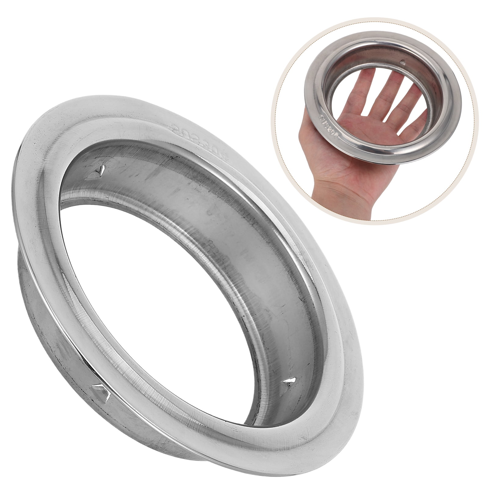 BESTYASH Plated Silver Stainless Steel Duct Cover for Wall Range Hood Vent Trim