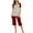 Red, variant on Hinvhai Women's Maternity Nursing Pajamas Clearance Sleepsuit Short Raglan Sleeve Pregnancy Breastfeeding Sleepwear Pjs Set Pink S(S)