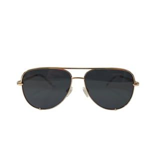 Quay Australia High Key Twist Aviator Sunglasses Silver 