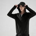 thumbnail image 2 of GUZOM Mens UPF 50+ Sun Hoodie with Detachable Face Mask - Lightweight Quick Dry for Hiking Fishing - Thumbholes Zip Pockets Black S-5XL,Size L, 2 of 6