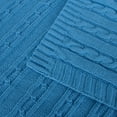 thumbnail image 6 of Ntbay 100% Cotton Cable Knit Toddler Blanket, Soft Warm Unisex Baby Blanket for Crib, 30"x40", Azure Blue, 6 of 7