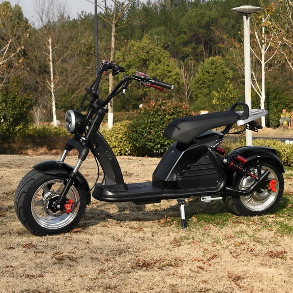 Harley electric scooter with a maximum speed of 70-75KM/H, double seats, and a maximum load capacity of 440IBS