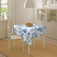 thumbnail image 5 of Spring Tablecloth 54x54 Inch Square, Blue Watercolor Flower Table Cloth, Chinoiserie Floral Tablecloths Polyester Fabric Farmhouse Decorative for Spring Home Kitchen Dining Party, 5 of 7