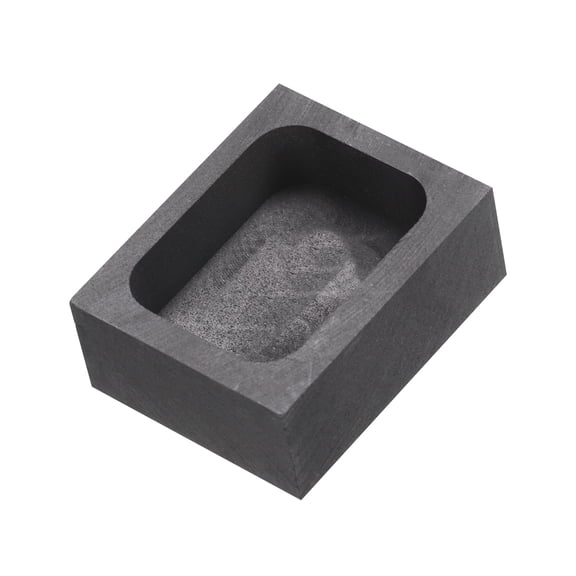 Gold Silver Graphite ingot mould Crucible for Casting Metal 0.94"x0.71"x0.31" (50g Gold/26g Silver)