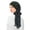 Army Green, variant on Elegant Chiffon Long Tail Headscarf Fashion Forehead Pleated Hijab Cap With Large Back Soft Stretchy Breathable - Heardband for Hijabi Women Daily Casual Use Khaki