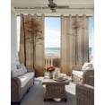 thumbnail image 4 of Brown Forest Blackout Curtains 84 Inches Long for Bedroom, Mysterious Rustic Farmhouse Tree Thermal Insulated Room Darkening Black Out Window Curtain Panels Grommet Drapes for Living Room, 4 of 8