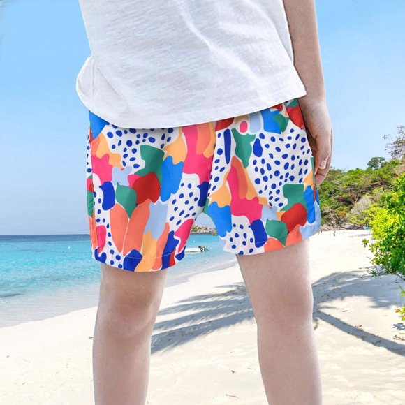 Kids Shorts Boys White Elastic Waist Drawstring Athletic Shorts Baby Boy Summer Essentials Shorts 4-5 Years