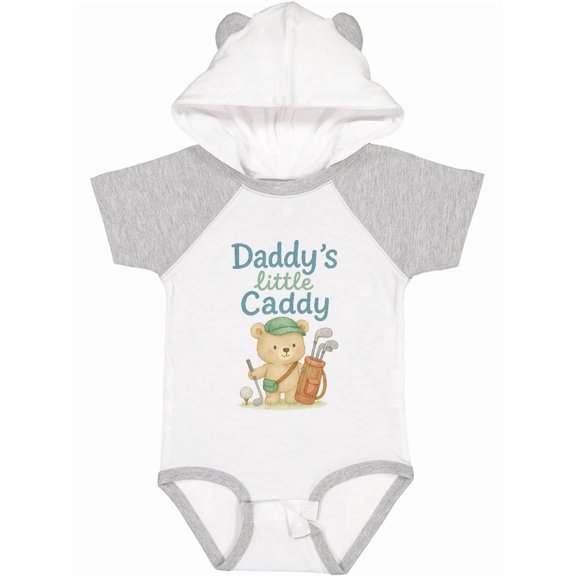 Inktastic Daddy's Little Caddy Bear Golf Theme Boys or Girls Baby Bodysuit