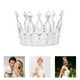 thumbnail image 5 of EeaseMX Corona de novia elegante con pedrería, tocado hueco para mujer para fiesta de bodas (estilo adulto, plateado), 5 of 7