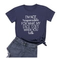thumbnail image 2 of Ichuanyi Women's Letter Print Causal Fashion All-Match Short Sleeve T-shirt Tops, 2 of 4