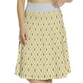 thumbnail image 1 of Women's Ikat Contrast Oriental Culture Art A-line Printed Skirt Casual Wear, L, Grey Yellow White, by Ambesonne, 1 of 1