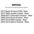 thumbnail image 2 of Transit Auto Front Rear Hub Bearings Assembly Disc Brake Rotors and Ceramic Pads Kit (10Pc) for Car GMC Acadia Buick Enclave Chevrolet Traverse Saturn Outlook Limited - Left Right Side KBB-116263, 2 of 11