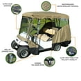 thumbnail image 3 of Covered Living 3 Sided Drivable Golf Cart 2 seater Enclosure with Zippered door, fits E Z GO, Club Car and Yamaha G model roof up to 58"L, 3 of 4