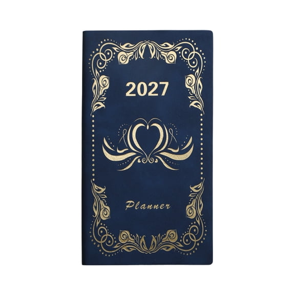 Bxaolu Daily Planner A6 Mini Notebook Pocket Agenda, Small Planner, 120 Pages, 3.78" x 6.8" Pocket Calendar Planner For Women Men Home Office Supplies