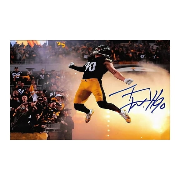 Black Framed Rugby Star T.J. Watt Signed Poster For Fans Kids Birthday Christmas Gifts-Sports Football Picture Canvas Art Prints For Boys Teens Room Bedroom Wall Decor