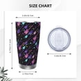 thumbnail image 4 of Daiia Colorful Guitar Printed 20oz Insulated Coffee Cup with Straw Topper, Fully Spill Proof Travel Coffee Mug, Stainless Steel Tumbler for Work Home Outdoor Car-Without Straw, 4 of 8