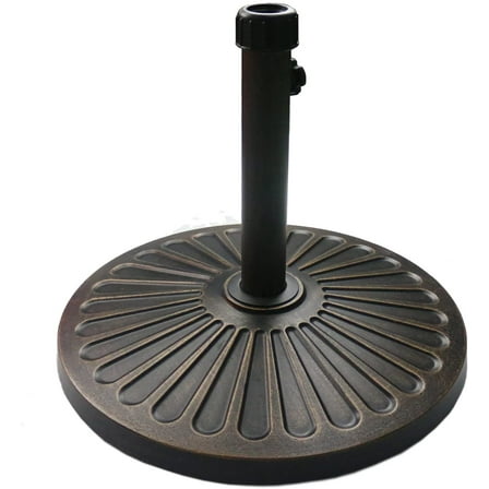 Sunnyglade 18" 22-lbs Outdoor Living Heavy Duty Round Antiqued Patio Umbrella Base (22LB)