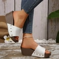 thumbnail image 6 of Wowcloth Women's Wedge Roman Sandals – Slip-On Casual Beach Slides with Thick Sole for Summer Comfort, 6 of 7