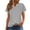 Gray, variant on Womens Tops Short Sleeve T Shirts for Women Spring Summer Fashion Clothes Casual V Neck Blouses 2XL Light Blue