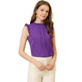 thumbnail image 1 of Blusa elegante Sin mangas Allegra K Vintage de la Década de 1950 para Mujer Morado L, 1 of 6