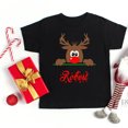 thumbnail image 5 of Camiseta navideña personalizada para niños, ciervo personalizado con nombre, ropa para niños, camisetas para niños y niñas, atuendo de fiesta, camiseta a juego para hermanos, 5 of 5
