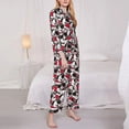 thumbnail image 3 of Yiaed Cute Dog Print Pajamas Women's Long Sleeve Sleepwear Soft Button Down Loungewear Pjs Lounge Set Nightwear Womens Pajama Pants-Large, 3 of 7