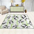 thumbnail image 3 of Dreamtimes Lightweight Soft Area Rugs 63 x 48 in, Panda with Green Bamboo Floor Mat for Kids Playing Room Hardwood Floor Living Room Nursery Rugs, 5'3" x 4', 3 of 6