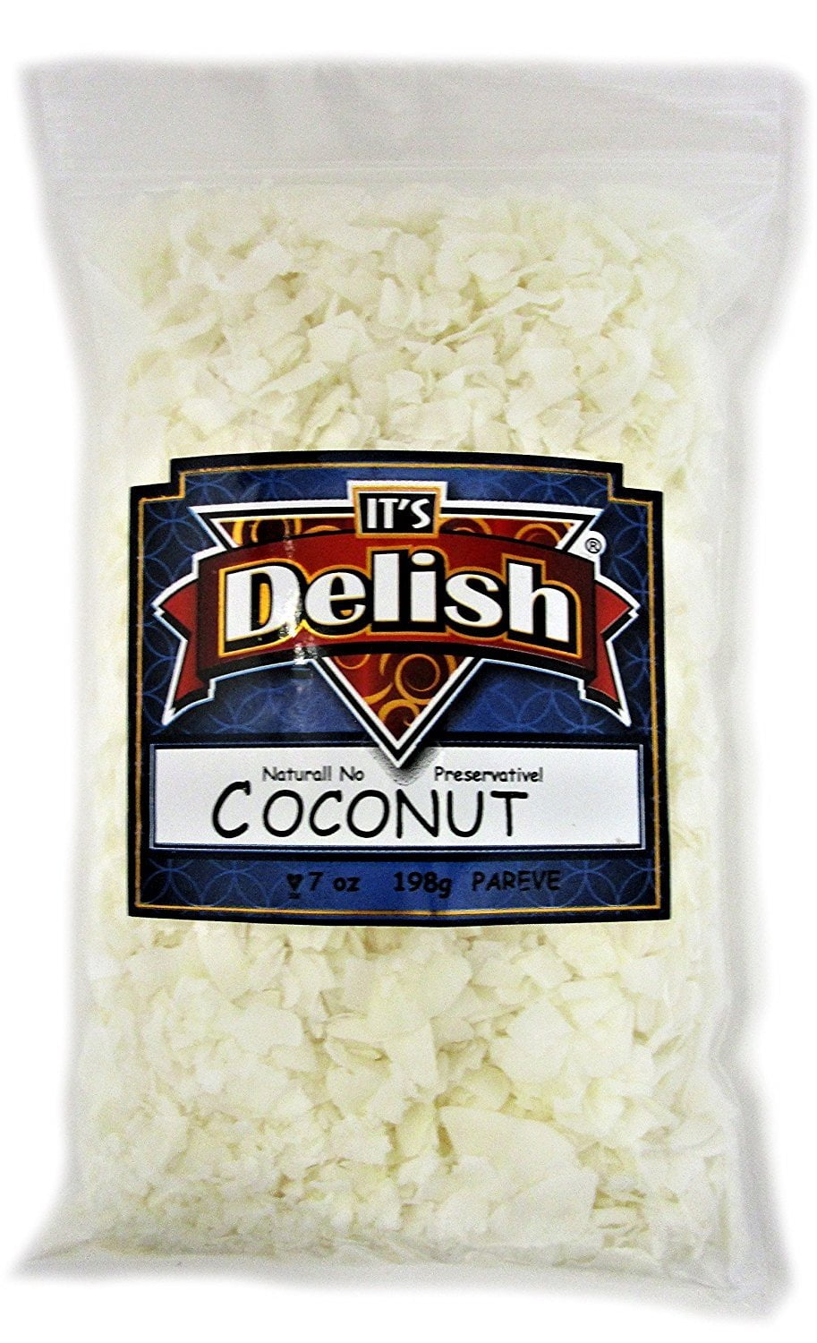 Coconut Chips All Natural, Raw, Unsweetened, by Its Delish, 1 lb