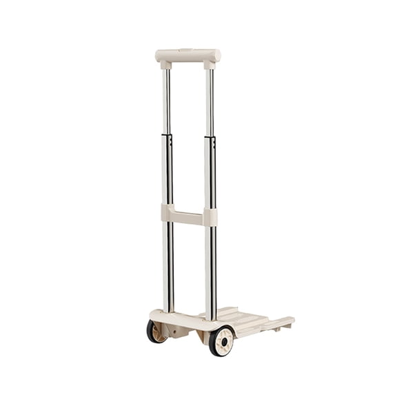 Voglyf Folding Hand Truck, Portable Utility Cart with 2 Wheels, Solid Construction Light‑Weight Luggage Dolly Cart, Fold‑Up Design for Storage, Travel, Moving Boxes And Transport(White M)