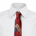 thumbnail image 2 of Moroccan Necktie, Oriental Wavy Natural, Dress Tie, 3.7", Multicolor, by Ambesonne, 2 of 3