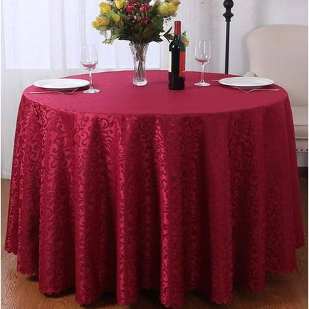 

QING SUN Round Table Cloth - Solid Color Cotton Polyester Table Cover For Kitchen Dinning Wrinkle Free Table Cloths Shiny Table Cover For Banquet Decoration