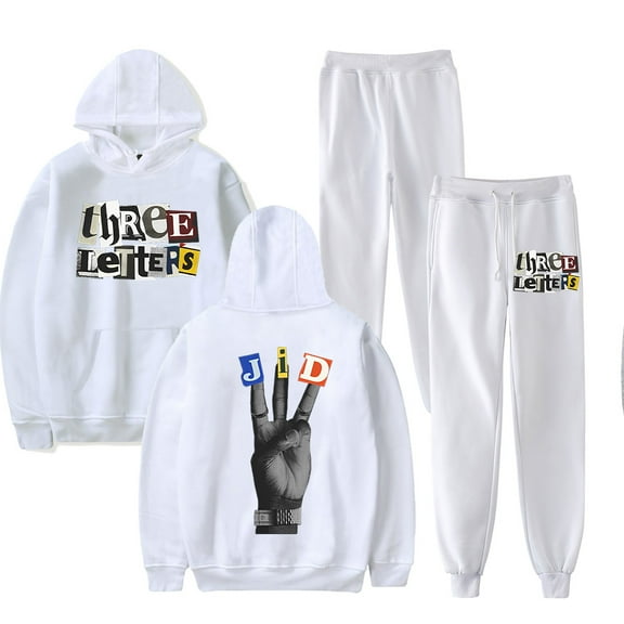 JID Merch THREE LETTERS RANSOM Hoodie and SWEATPANTS set pop print Unisex Casual Street Clothing