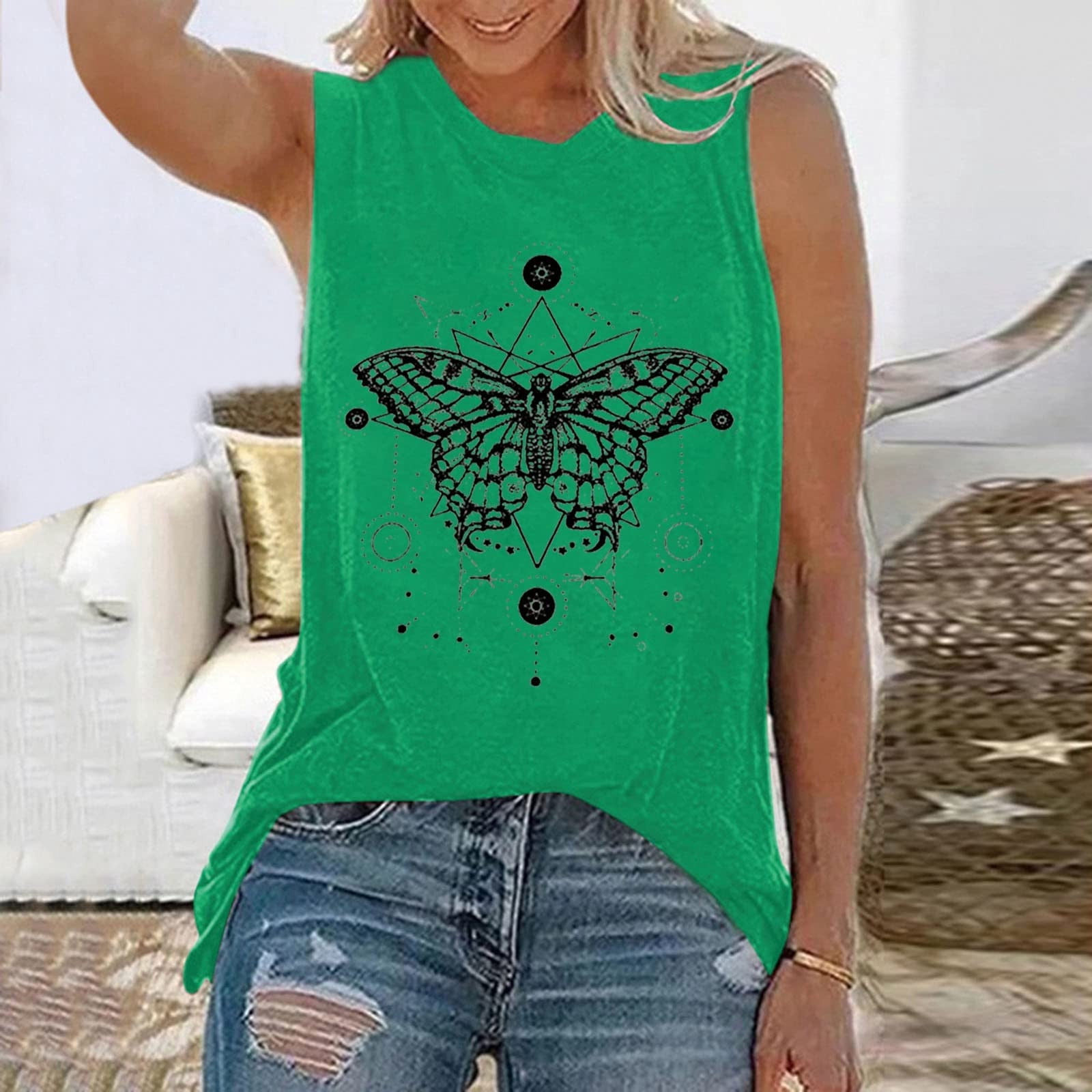 Uscallm Womens Summer Tops Plus Size 