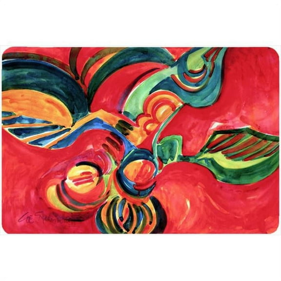 Red Flowers And Berries Mouse Pad, Hot Pad Or Trivet