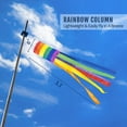 thumbnail image 4 of Anley 40 Inch Rainbow Column Windsock Flag - LGBT+ Parade Garden Decorative Flag with Rainbow Long Tails, 4 of 6