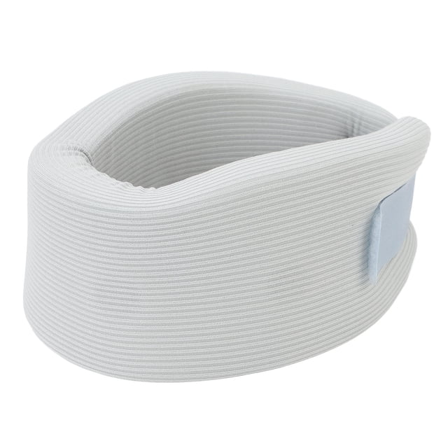 Adjustable Neck Brace Breathable Cool Soft Cervical Collar Comfortable Support, Fits All, Grey Sponge Material, For Sleeping, Office, And Travel