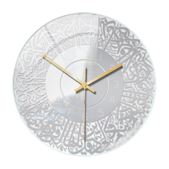 Acrylic Wall Clock Sweeping Seconds Wall Art Battery Operated Silent Vintage 2 inch Clock for Home Kitchen Decor ,