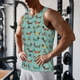 thumbnail image 5 of Pofeuu Dachshund Dog Puppy Print Men's Workout Tank Tops Sleeveless Muscle Gym Shirt Quick Dry-XX-Large, 5 of 7