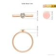 thumbnail image 4 of ANGARA Natural Bezel-Set Solitaire Heart Diamond Promise Ring in 14K Rose Gold for Women (Size-4mm| Color-K| Clarity-I3) | April Birthstone, Anniversary, Jewelry Gift for Women | Natural Diamond Ring, 4 of 9