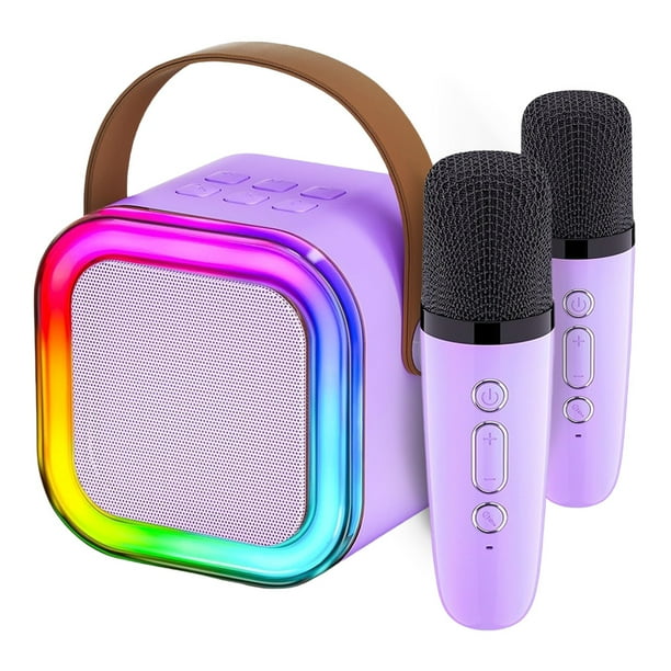 Altavoz Pequeño Compatible Con Dientes 5.3 Micrófono Inalámbrico Luces LED Ajustables Azul